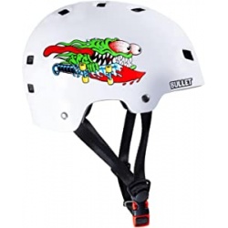 Bullet x Santa Cruz Slasher Youth Helmet White