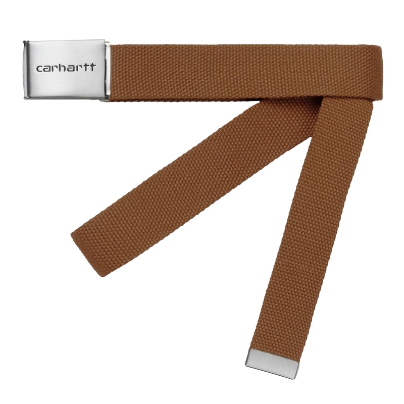 Carhartt Wip Clip Belt Chrome Deep H Brown