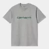 Carhartt Wip S/S Script T-Shirt Grey Heather
