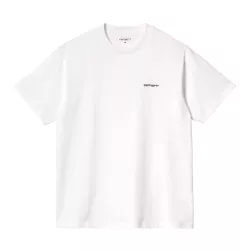Carhartt Wip S/S Script Embroidery White