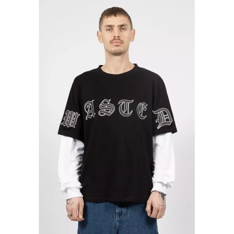 Wasted Paris Chad T-Age LS Tee Black/White