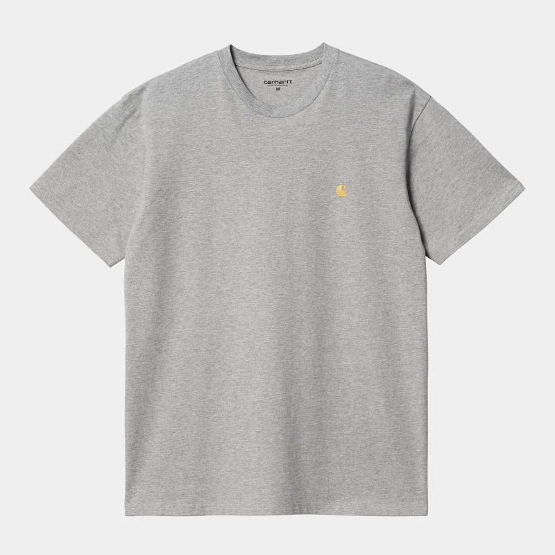 Carhartt Wip S/S Chase T-Shirt Grey Heather/Gold