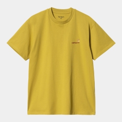 Carhartt Wip S/S American Script  T-Shirt (Golden Olive)
